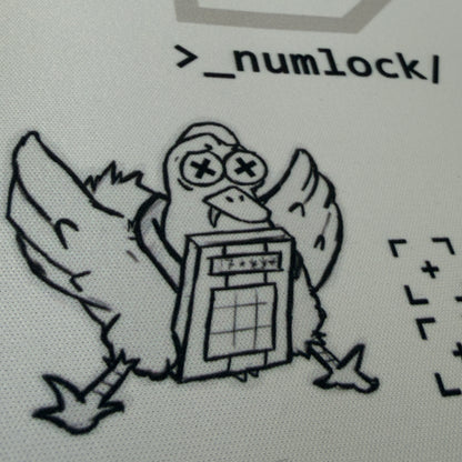 Deskmat Mousepad Numlock CS Monochrome Glitch 4mm Margini Cusute