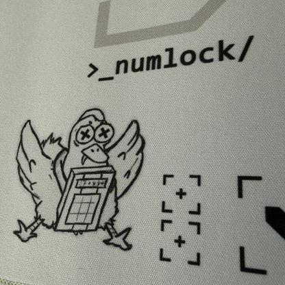 Deskmat Mousepad Numlock CS Monochrome Glitch 4mm Margini Cusute