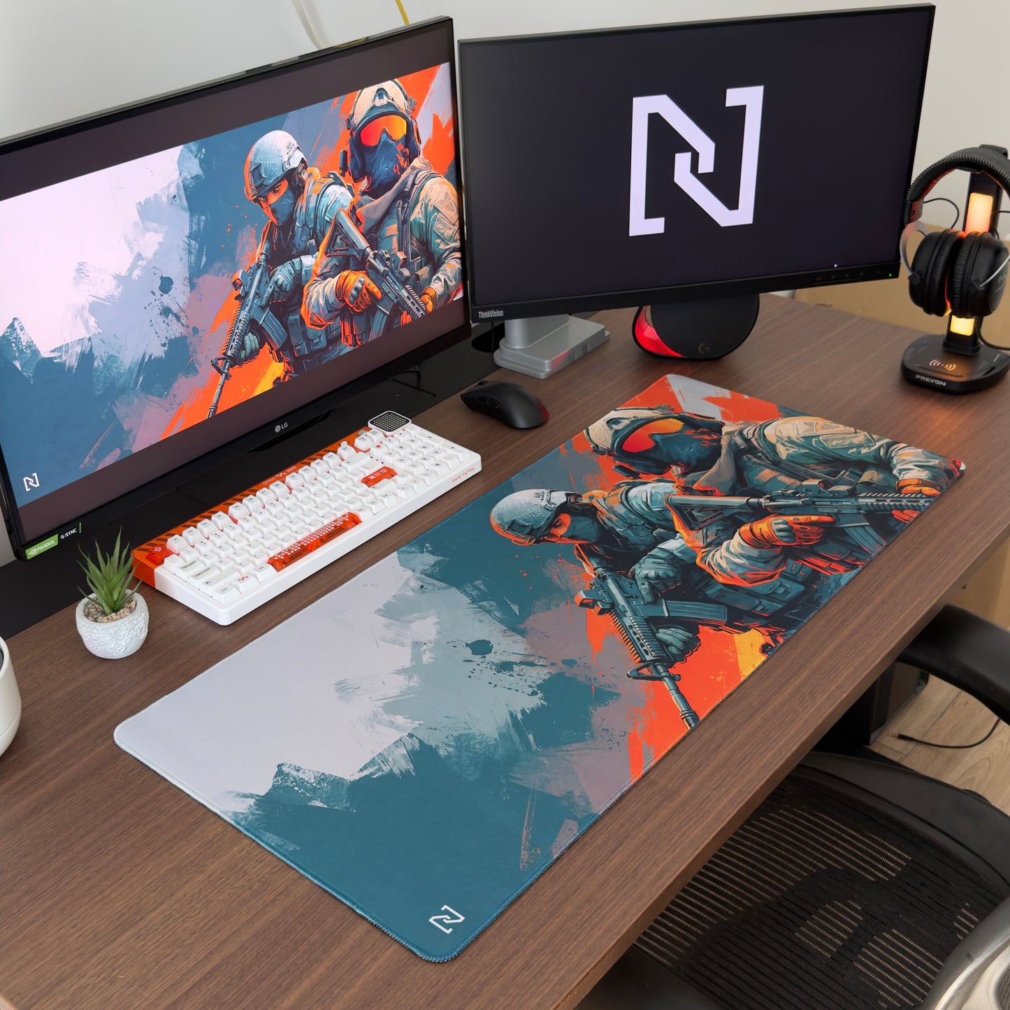 Deskmat Mousepad Numlock CS Rush B Are We Rushing In Or Going Sneaky-Beaky 4mm Margini Cusute