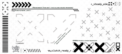 Deskmat Mousepad Numlock CS Monochrome Glitch 4mm Margini Cusute