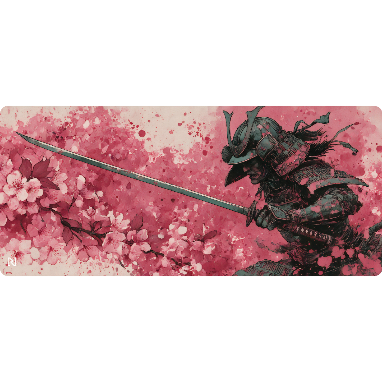 Deskmat Mousepad Numlock 3 Fingers Pink Sakura Samurai 4mm Margini Cusute