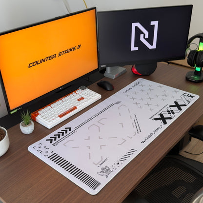 Deskmat Mousepad Numlock CS Monochrome Glitch 4mm Margini Cusute