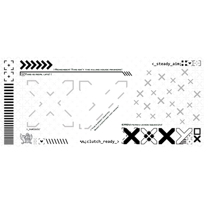 Deskmat Mousepad Numlock CS Monochrome Glitch 4mm Margini Cusute