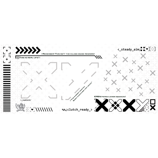 Deskmat Mousepad Numlock CS Monochrome Glitch 4mm Margini Cusute